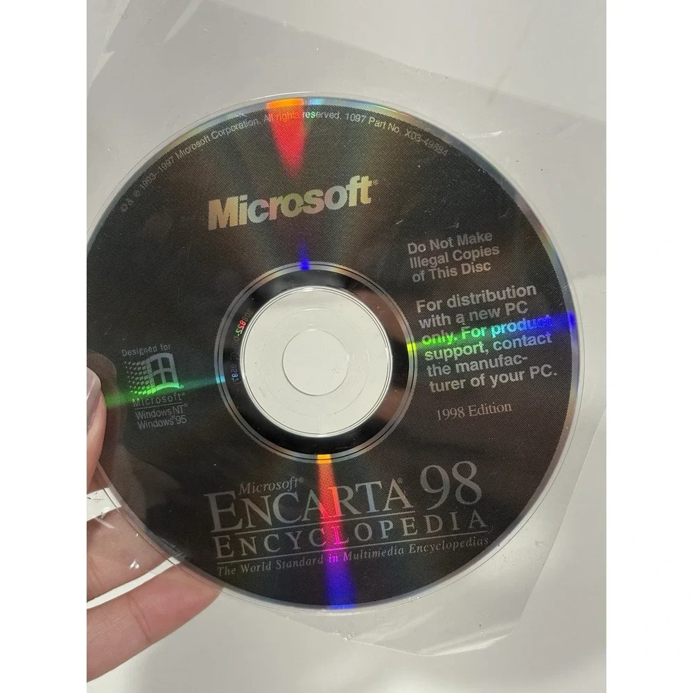MICROSOFT ENCARTA 98 ENCYCLOPEDIA COMPUTER SOFTWARE CD Disc